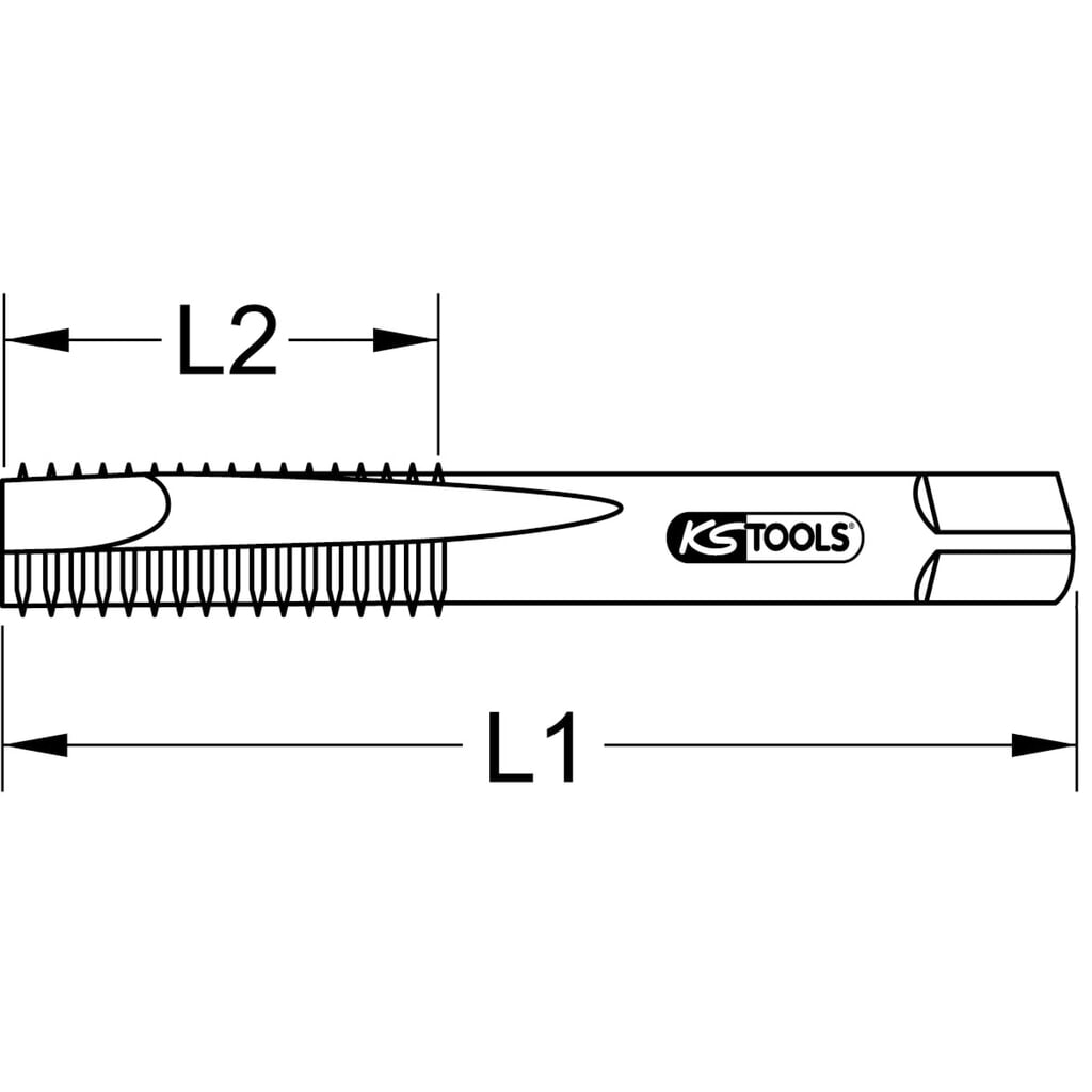 KS TOOLS HSS CO Handgewindebohrer-Satz M, M5x0,8, 3-tlg Produktabbildung: KS TOOLS HSS CO Handgewindebohrer-Satz M, M5x0,8, 3-tlg