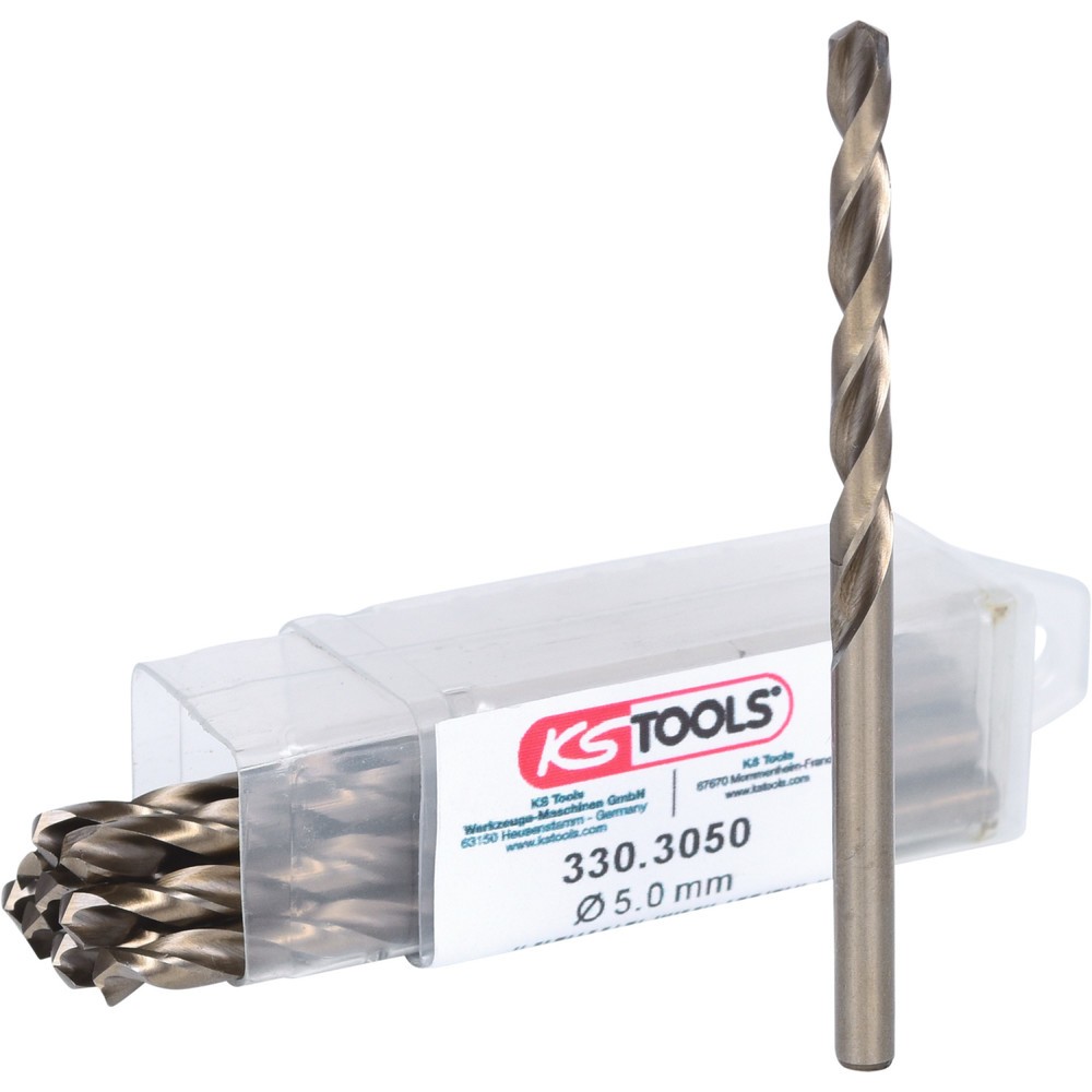 Produktabbildung: KS TOOLS HSS-G Co 5 Spiralbohrer, 5mm, 10er Pack