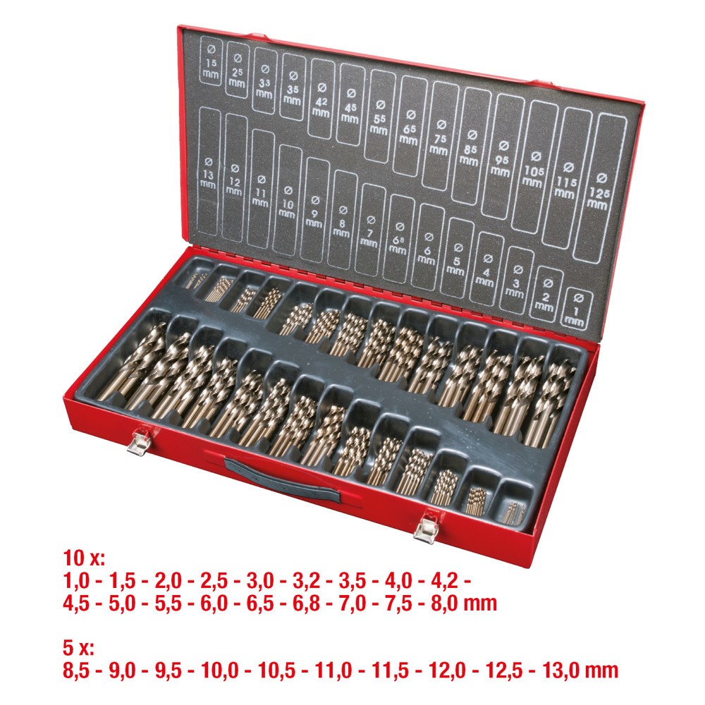 Produktabbildung Nr. 2: KS TOOLS HSS-G Co 5 Spiralbohrer-Satz, 230-tlg, 1-13mm