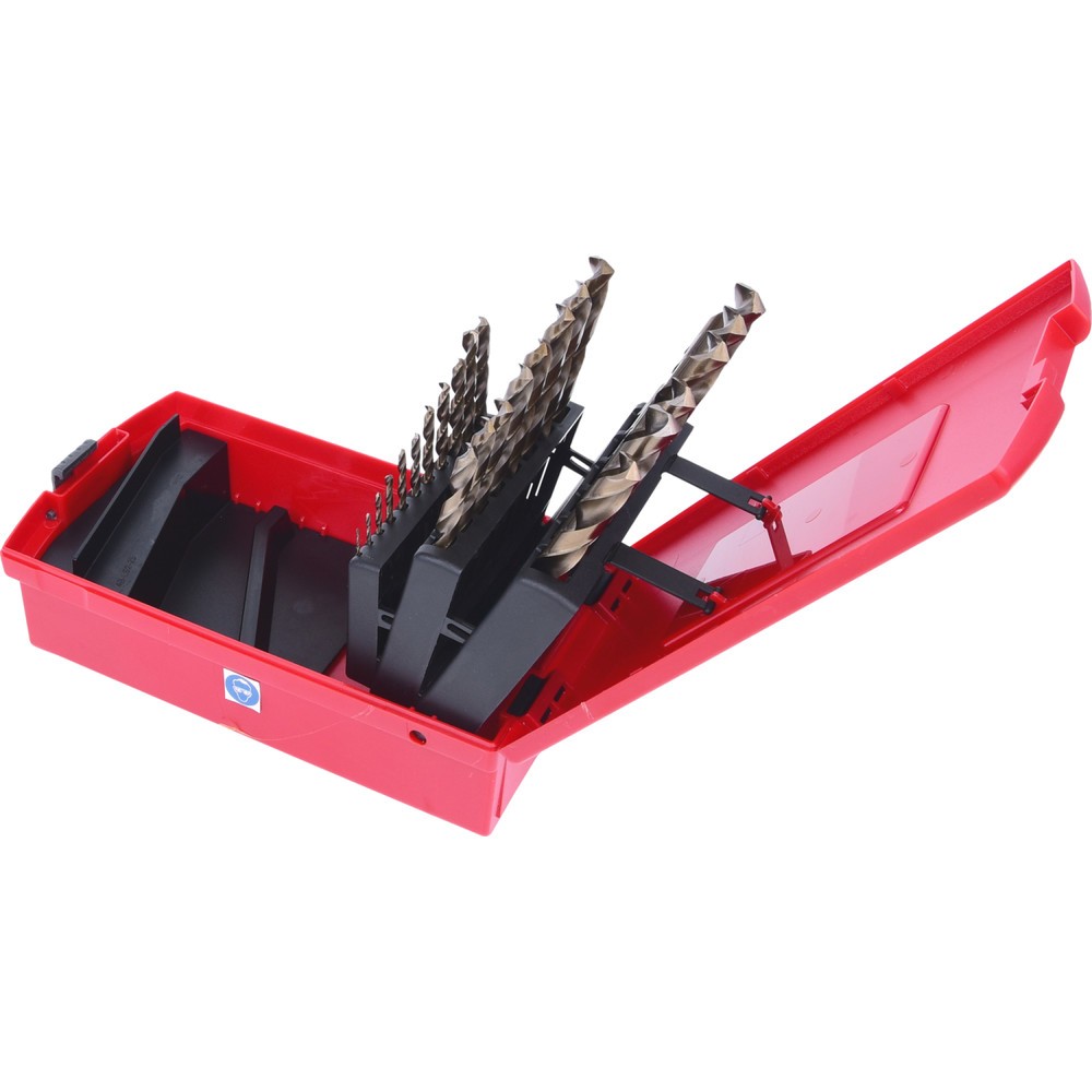 Produktabbildung Nr. 2: KS TOOLS HSS-G Co 5 Spiralbohrer-Satz, Kunststoffkassette, 25-tlg, 1-13mm