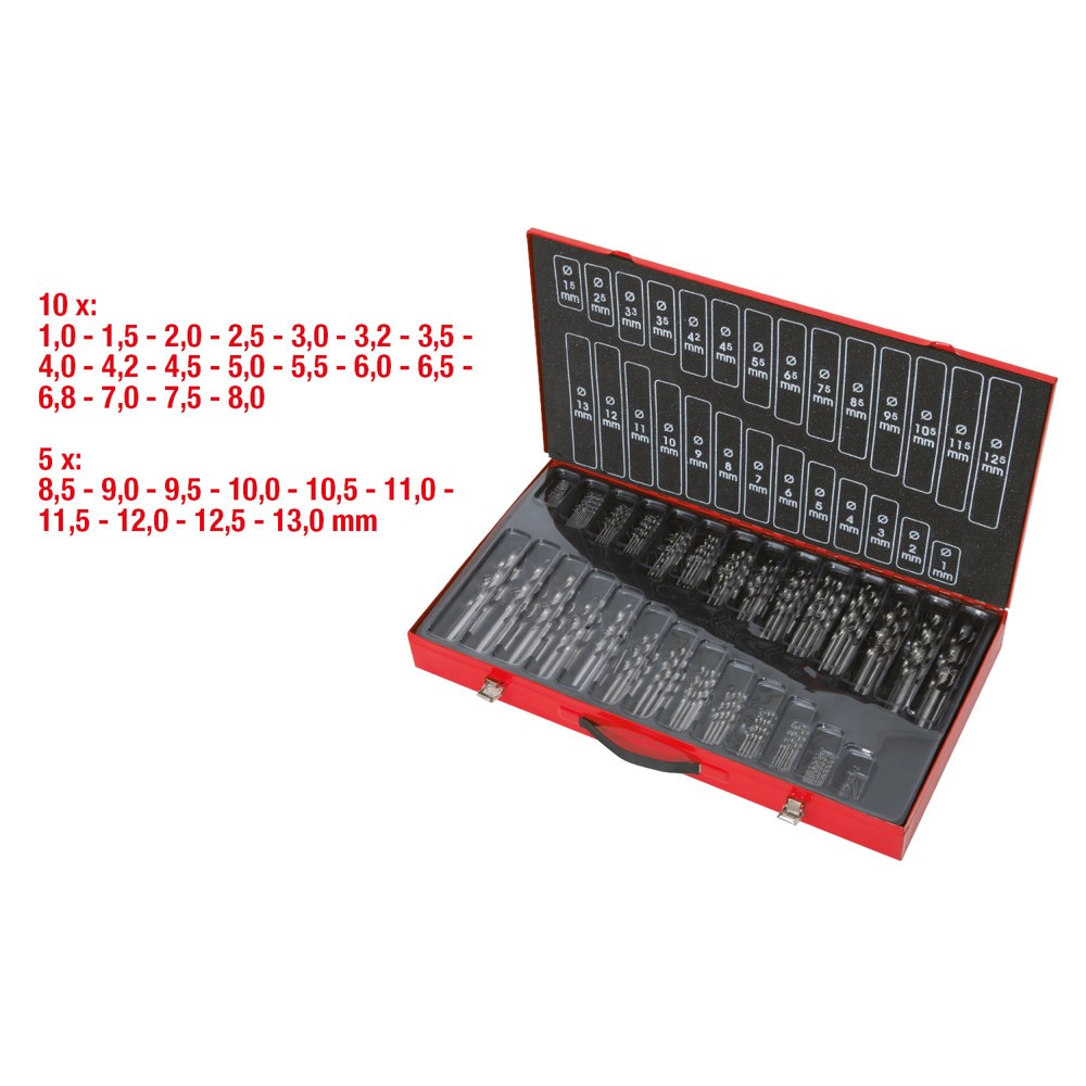 Produktabbildung Nr. 2: KS TOOLS HSS-G Spiralbohrer-Satz, 230-tlg, 1-13mm