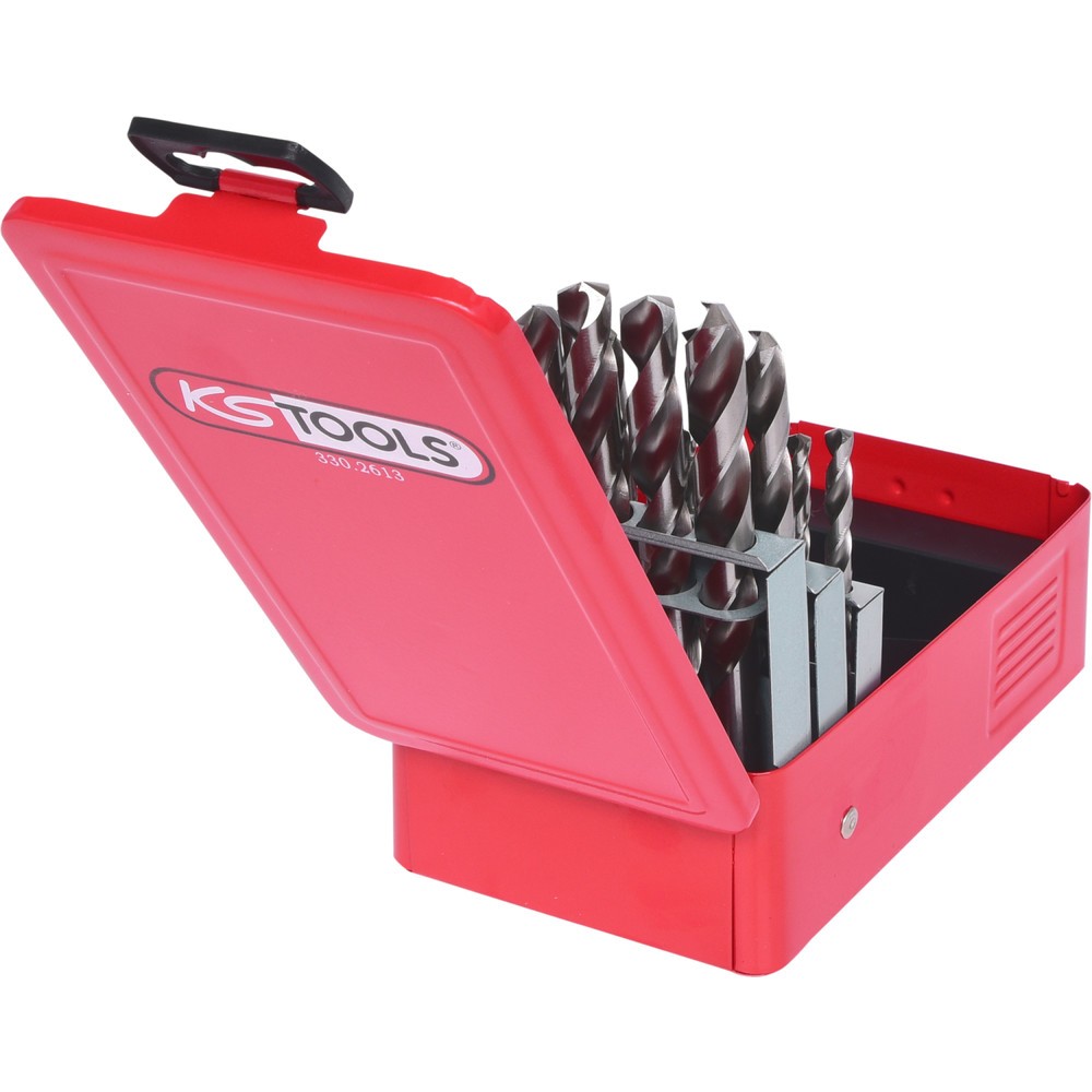Produktabbildung Nr. 3: KS TOOLS HSS-G Spiralbohrer-Satz, Stahlblechkassette, 25-tlg 1-13mm