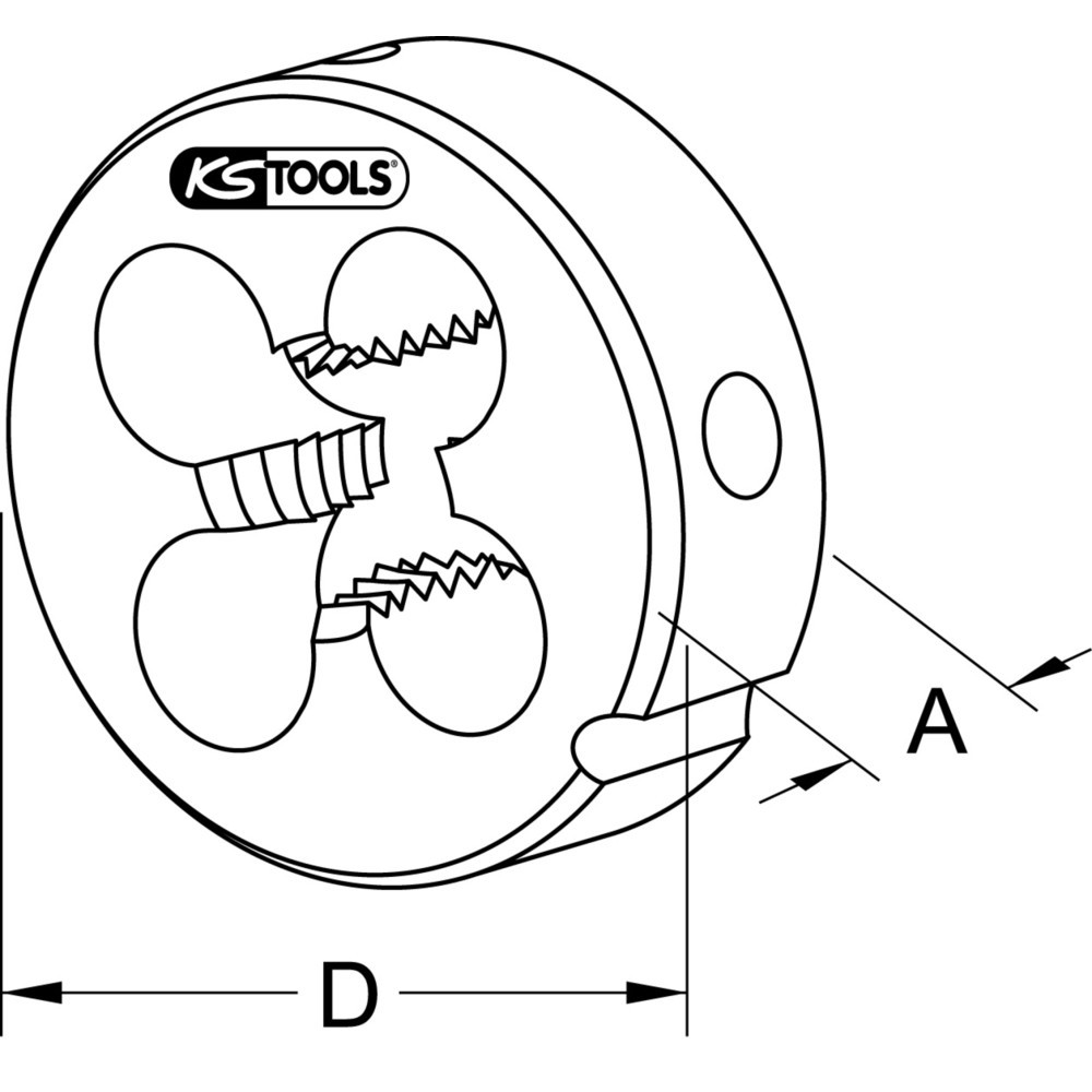 Produktabbildung Nr. 2: KS TOOLS HSS Schneideisen MF, M3x0,35