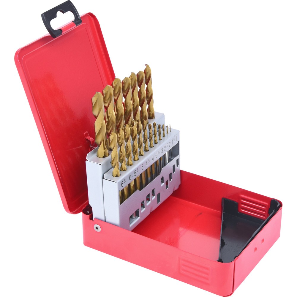 Produktabbildung Nr. 4: KS TOOLS HSS TiN Spiralbohrer-Satz, Stahlblechkassette 19-tlg 1-10mm