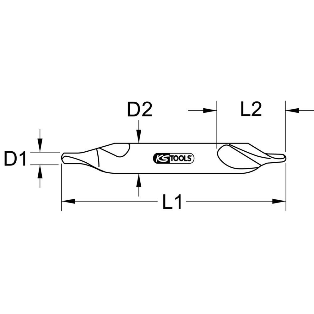 KS TOOLS HSS Zentrierbohrer, 8mm Produktabbildung: KS TOOLS HSS Zentrierbohrer, 8mm