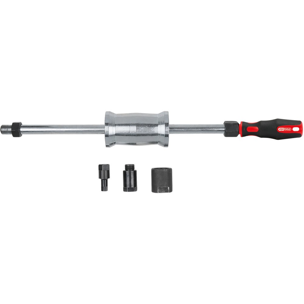 Produktabbildung: KS TOOLS M27+M17+10mm Injektoren-Auszieher-Satz mit 1,5 kg Schlaggewicht, 4-tlg
