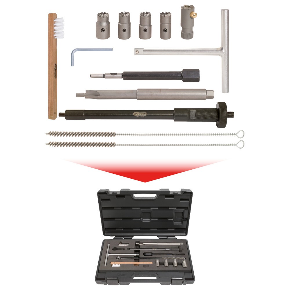 Produktabbildung Nr. 13: KS TOOLS Injektoren-Dichtsitz-Reinigungs-Satz, 13-tlg