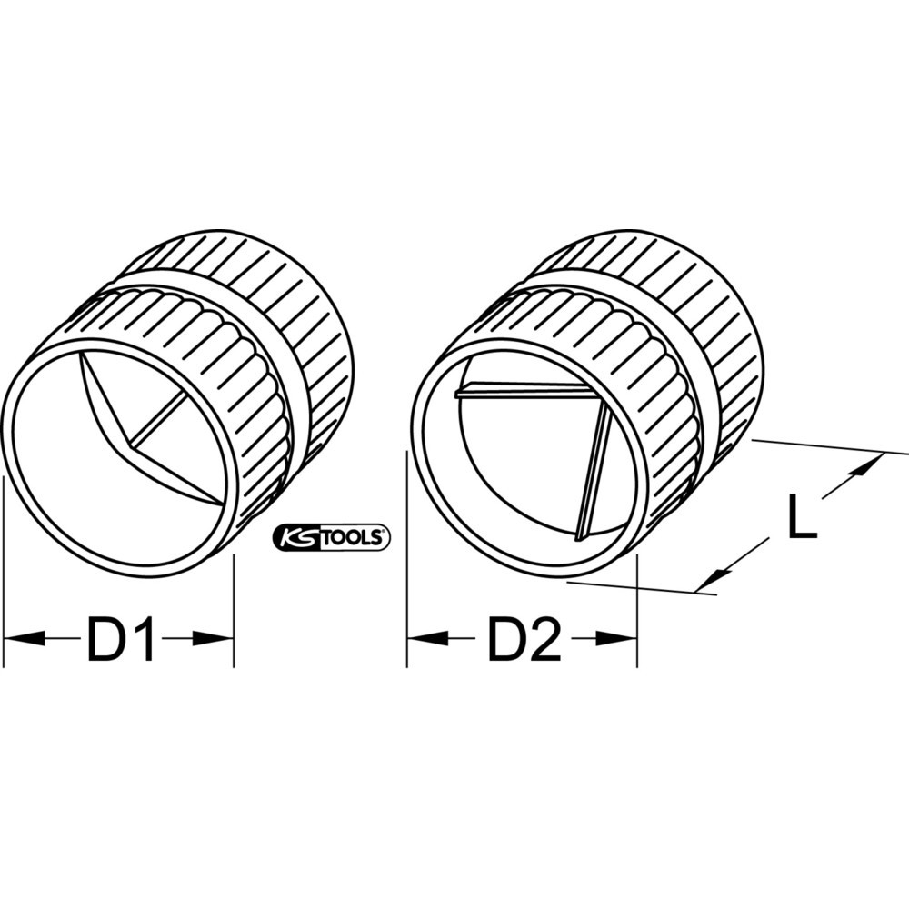Produktabbildung Nr. 11: KS TOOLS Innen- und Außen-Entgrater, Metall, 3-40mm