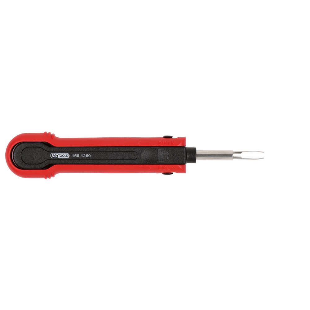 Produktabbildung Nr. 2: KS TOOLS Entriegelungswerkzeug für Flachstecker/Flachsteckhülsen 2,8 mm,  4,8 mm, 5,8 mm, 6,3 mm (AMP Tyco JPT, AMP Tyco SPT, AMP Tyco, TAB, Delphi HVF2, GHW DFK, GHW MDK 3)