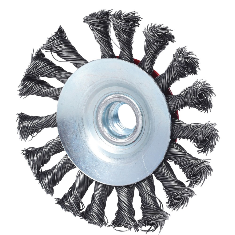 Produktabbildung: KS TOOLS Kegelform-Stahldrahtrundbürste 0,5mm, Ø 100mm