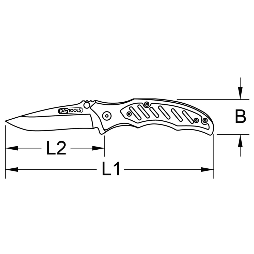 Produktabbildung Nr. 7: KS TOOLS Klappmesser mit Arretierung, 220,0mm