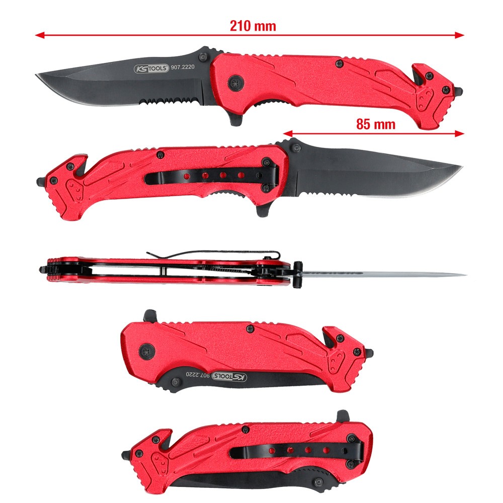 Produktabbildung Nr. 7: KS TOOLS Klappmesser mit Arretierung und Gurtschneider
