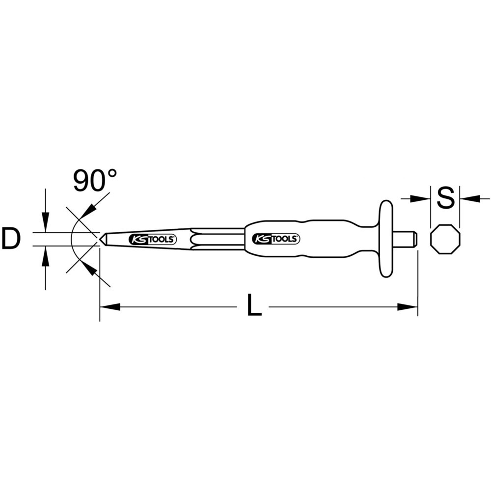 Produktabbildung Nr. 1: KS TOOLS Körner, 10 mm, 8-kant