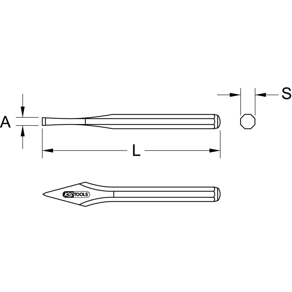 Produktabbildung Nr. 1: KS TOOLS Kreuzmeißel, 130mm