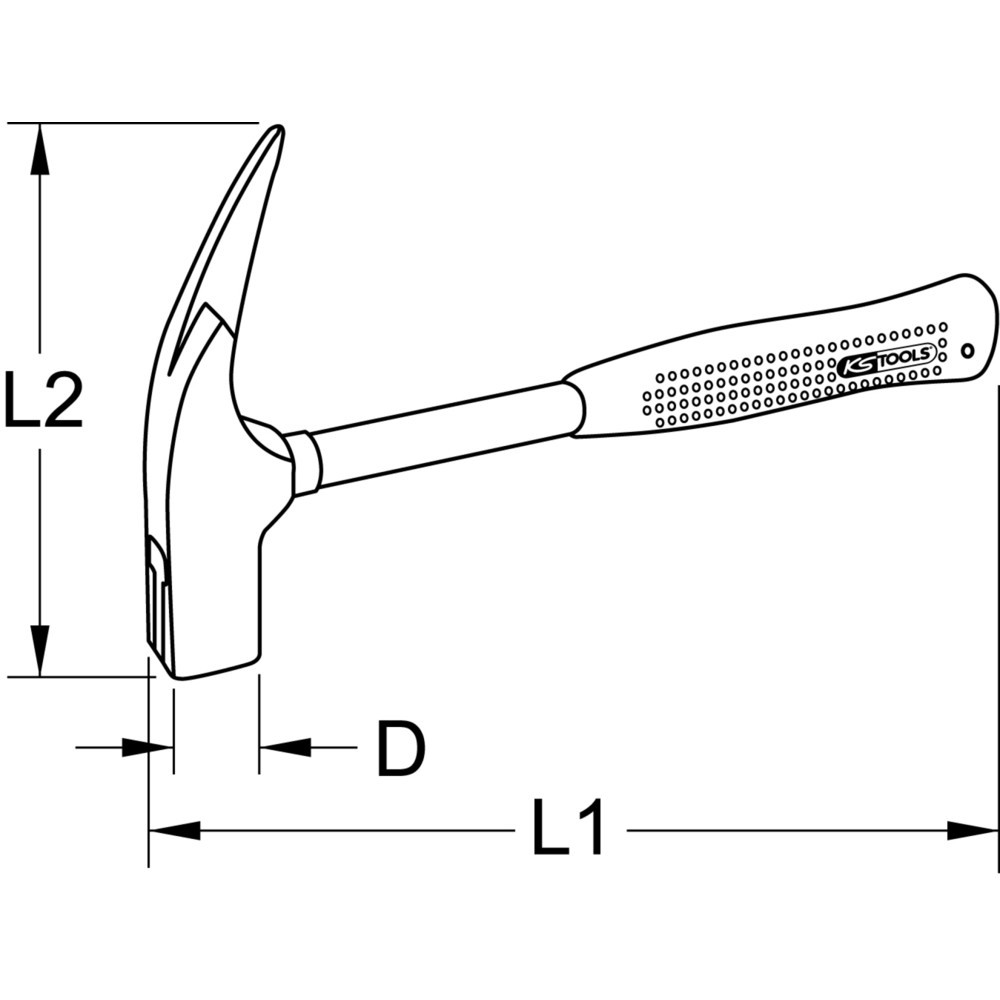 Produktabbildung Nr. 5: KS TOOLS Latthammer, 600g