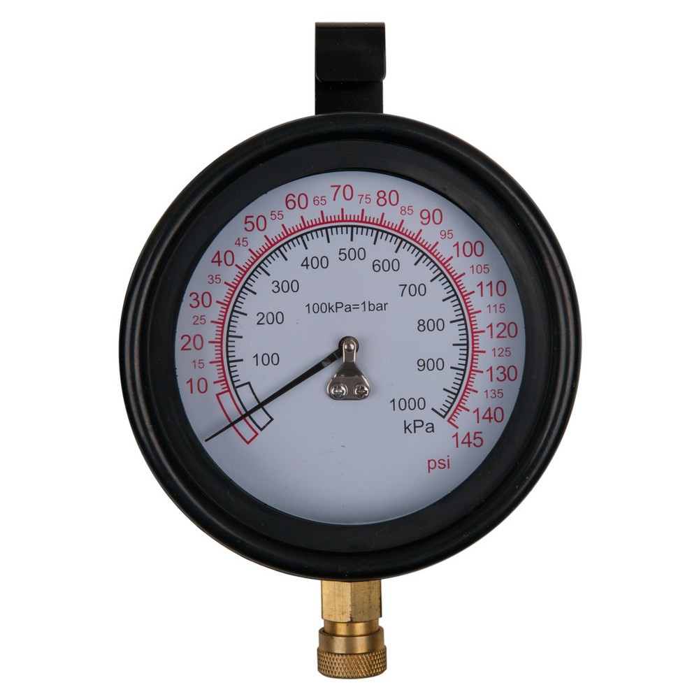 Produktabbildung: KS TOOLS Manometer Ø 100,0 mm, 0 - 10 bar mit 1/4" Schnellkupplung