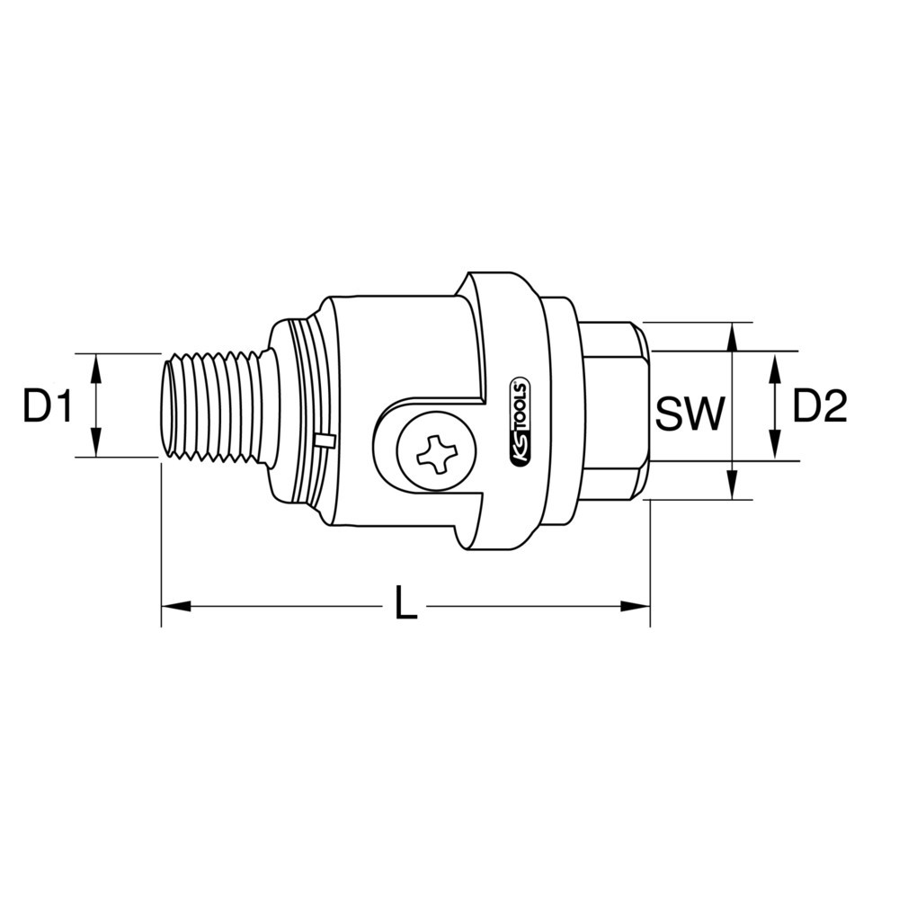 Produktabbildung Nr. 9: KS TOOLS 1/4'' Druckluft-Nebenöler, 54mm