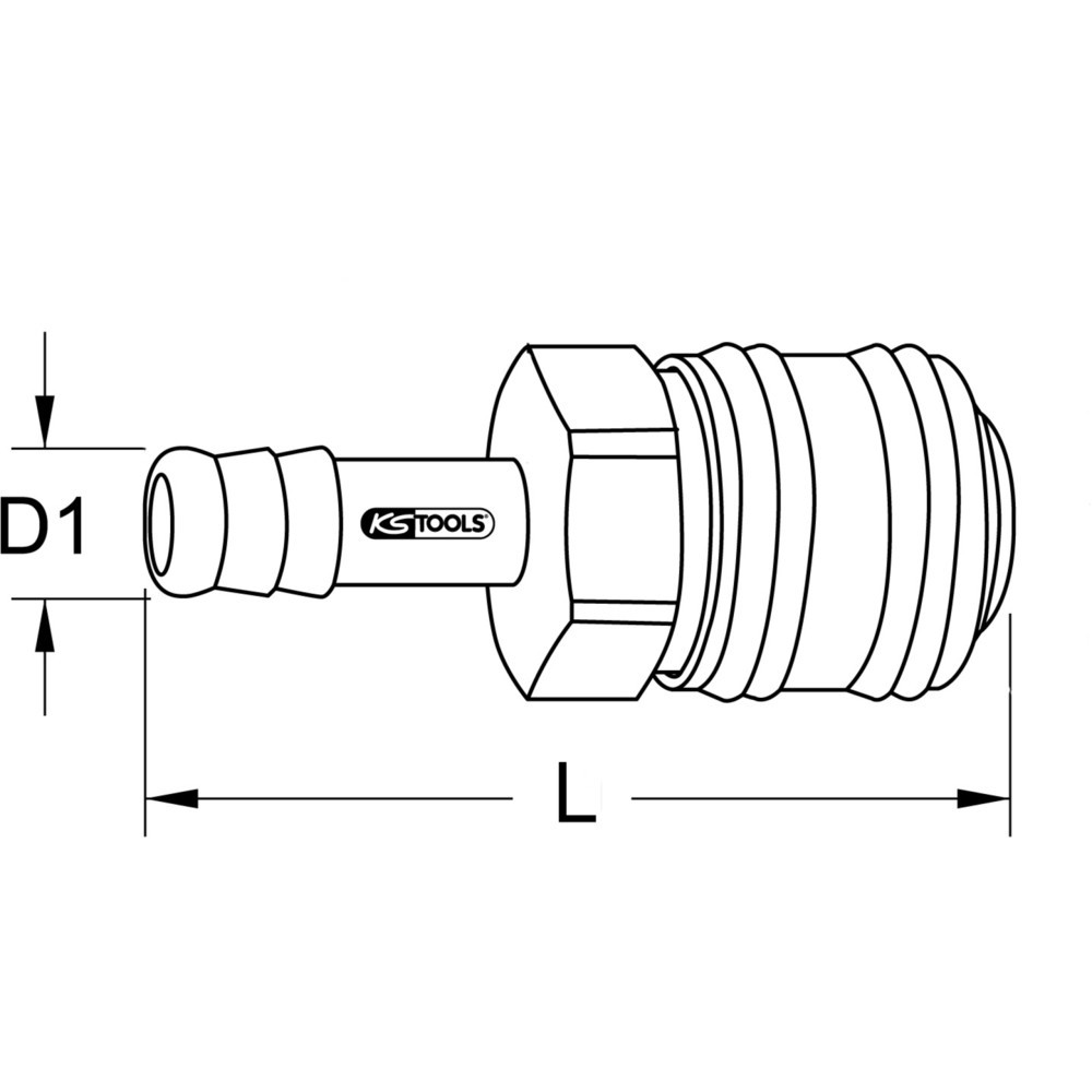 Produktabbildung Nr. 9: KS TOOLS Messing-Kupplungen mit Schlauchtülle, Ø6mm