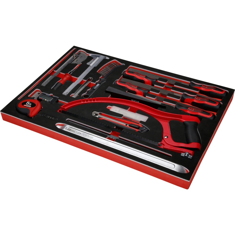Produktabbildung Nr. 4: KS TOOLS Messwerkzeuge- / und Feilen-Satz in Schuamstoffeinlage, 28-tlg