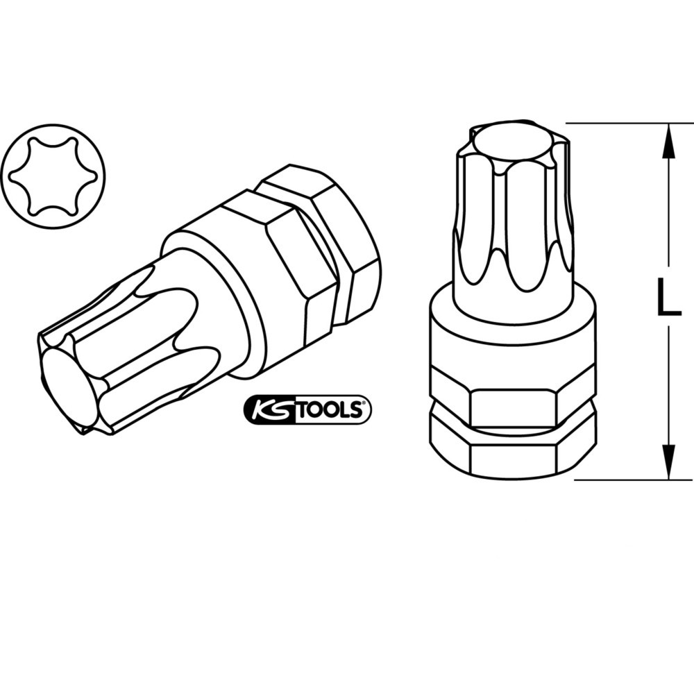 Produktabbildung Nr. 2: KS TOOLS Micro Bit Torx, T10