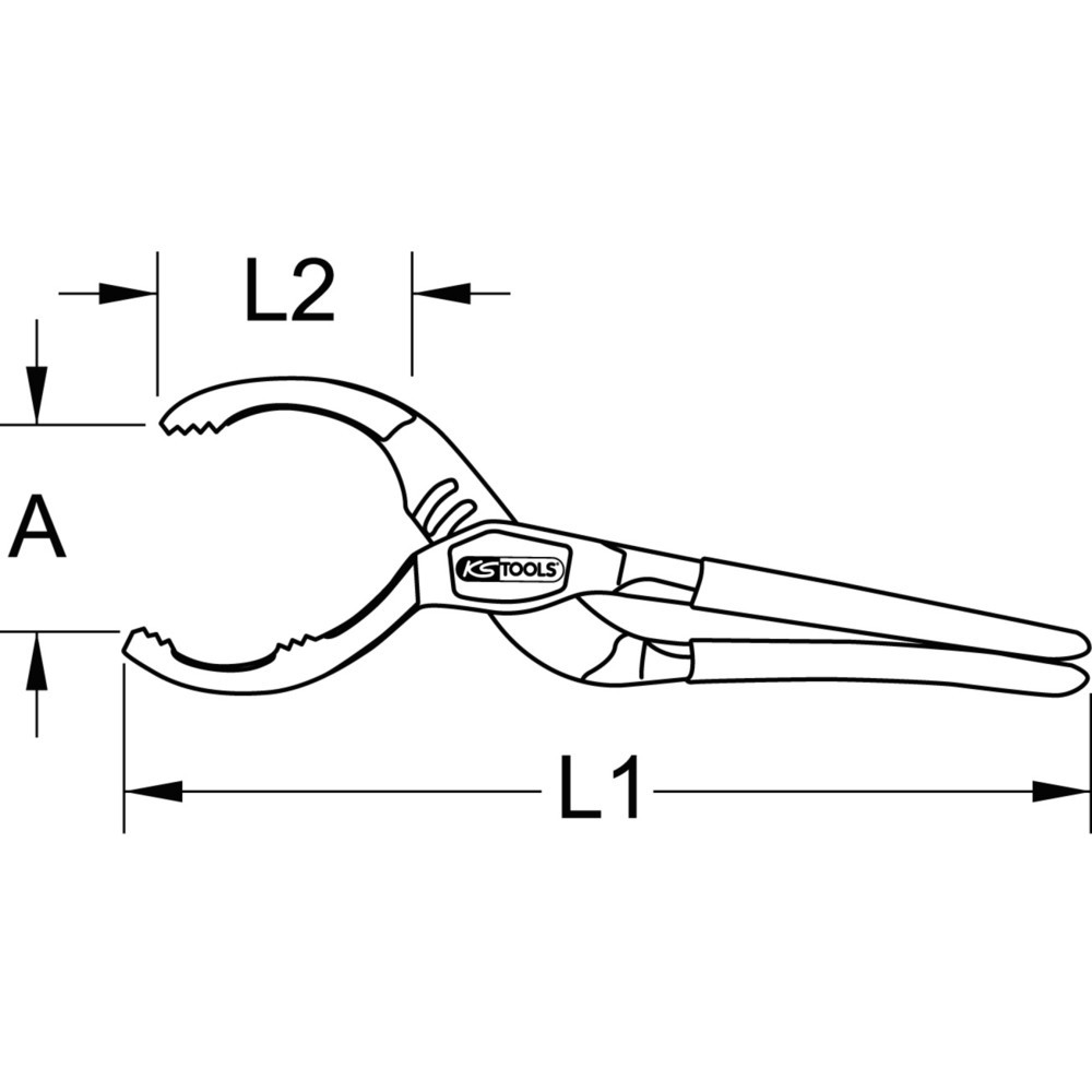 Produktabbildung Nr. 8: KS TOOLS Ölfilter-Zange, 50-125mm