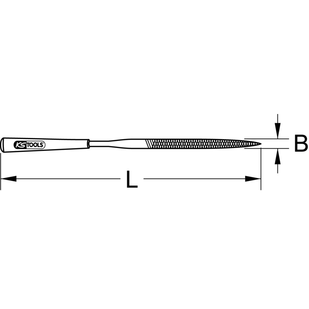 Produktabbildung Nr. 1: KS TOOLS Oval-Nadelfeile, 5mm