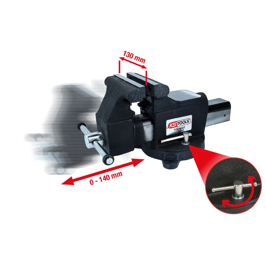 KS TOOLS Parallel-Schraubstock, 5" Produktabbildung Nr. 2: KS TOOLS Parallel-Schraubstock, 5"