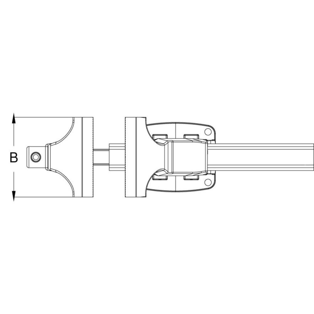 Produktabbildung: KS TOOLS Parallel-Schraubstock ohne Drehteller, 90 mm