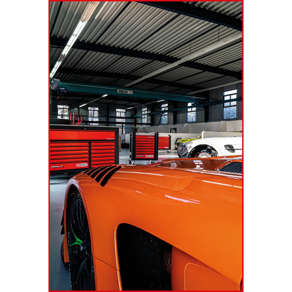 Produktabbildung Nr. 5: KS TOOLS PERFORMANCEplus P45 SCHWARZ/ROT Werkstattwagen mit 14 Schubladen