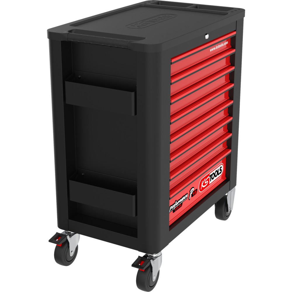 Produktabbildung Nr. 7: KS TOOLS PERFORMANCEplus P15 SCHWARZ/ROT Werkstattwagen mit 8 Schubladen