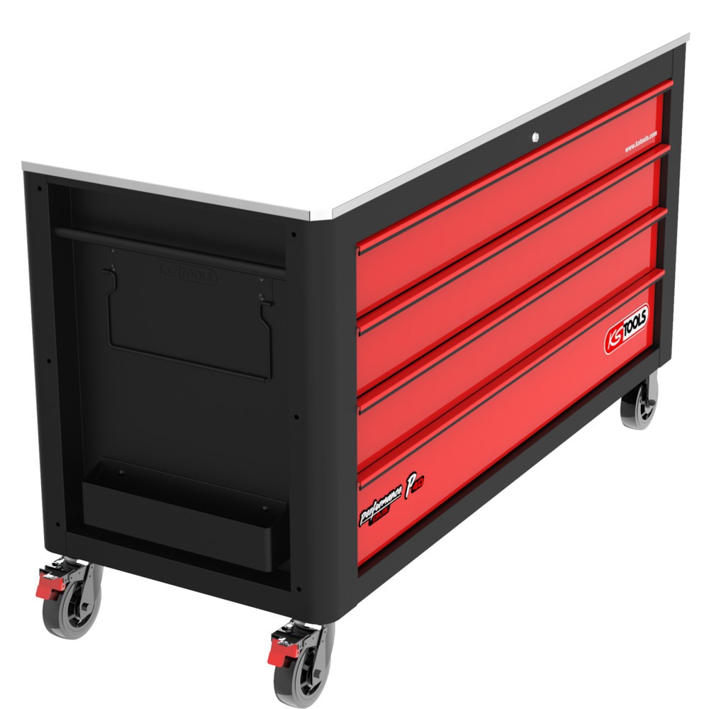 Produktabbildung Nr. 7: KS TOOLS PERFORMANCEplus P40 SCHWARZ/ROT Werkstattwagen mit 4 Schubladen
