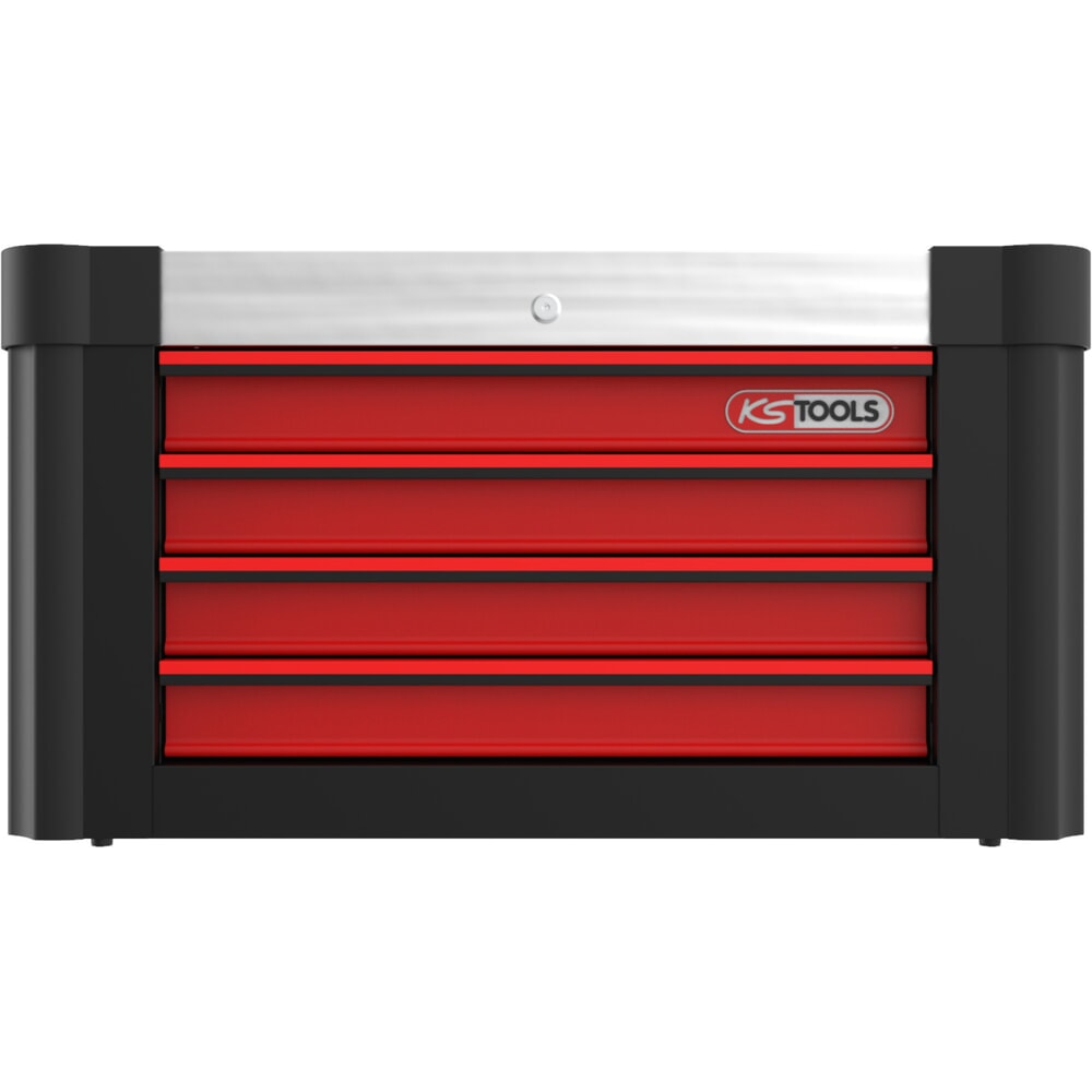KS TOOLS PERFORMANCEplus SCHWARZ/ROT Werkstattwagenaufsatz mit 4 Schubladen Produktabbildung Nr. 3: KS TOOLS PERFORMANCEplus SCHWARZ/ROT Werkstattwagenaufsatz mit 4 Schubladen