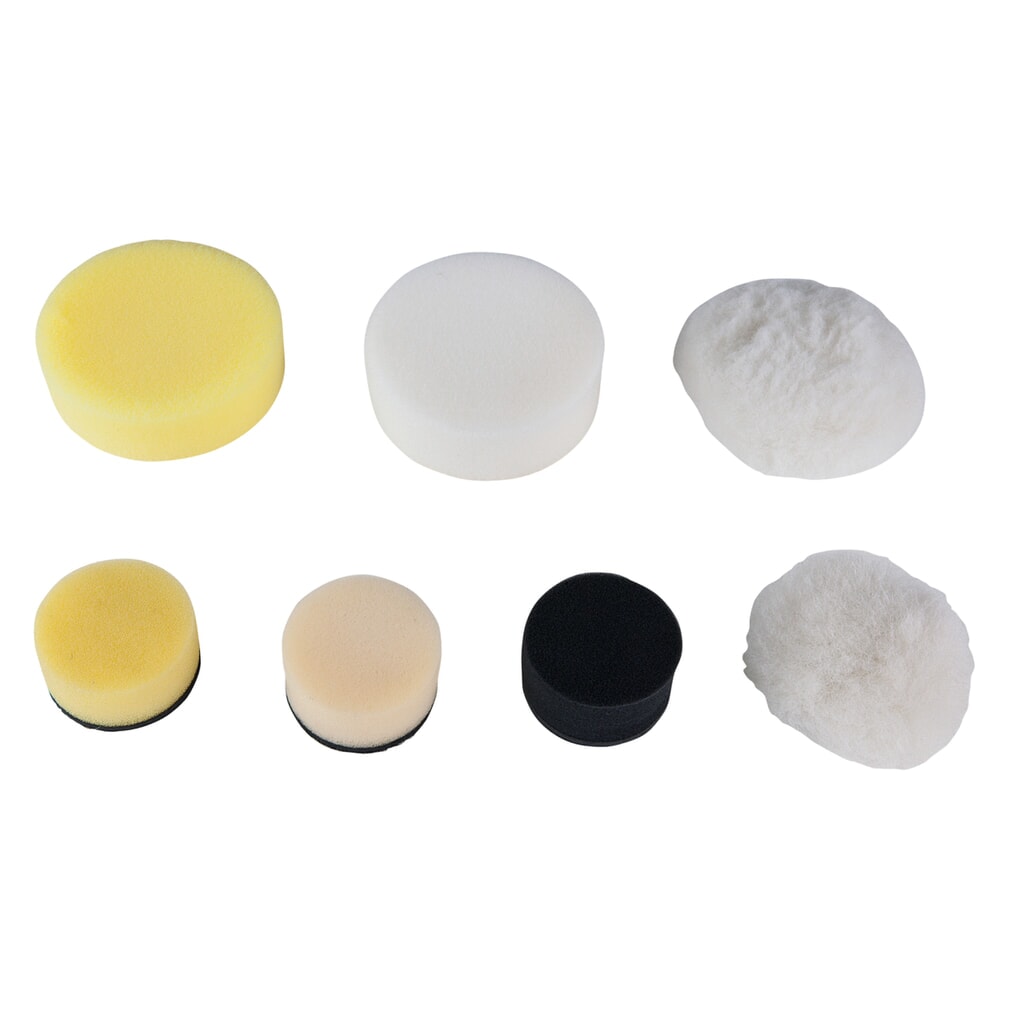 Produktabbildung: KS TOOLS Kunststoffpad weiß, Ø 50,0mm, 5er Pack