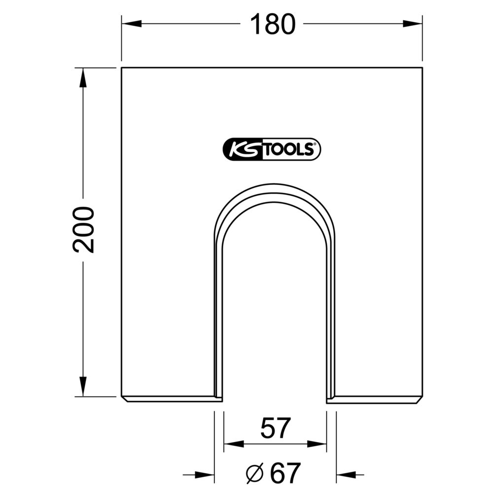 Produktabbildung Nr. 2: KS TOOLS Prismenplatte Ø 67,0 mm