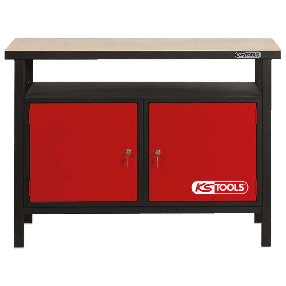 Produktabbildung Nr. 2: KS TOOLS Profi-Werkbank mit 2 Türen, H840xB1200xT600mm