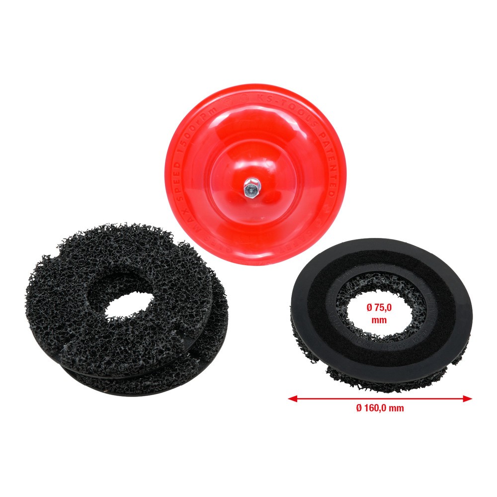 Produktabbildung Nr. 6: KS TOOLS Radnabenschleifer-Satz Ø 160 mm, Innen-Ø 75 mm, 4-tlg