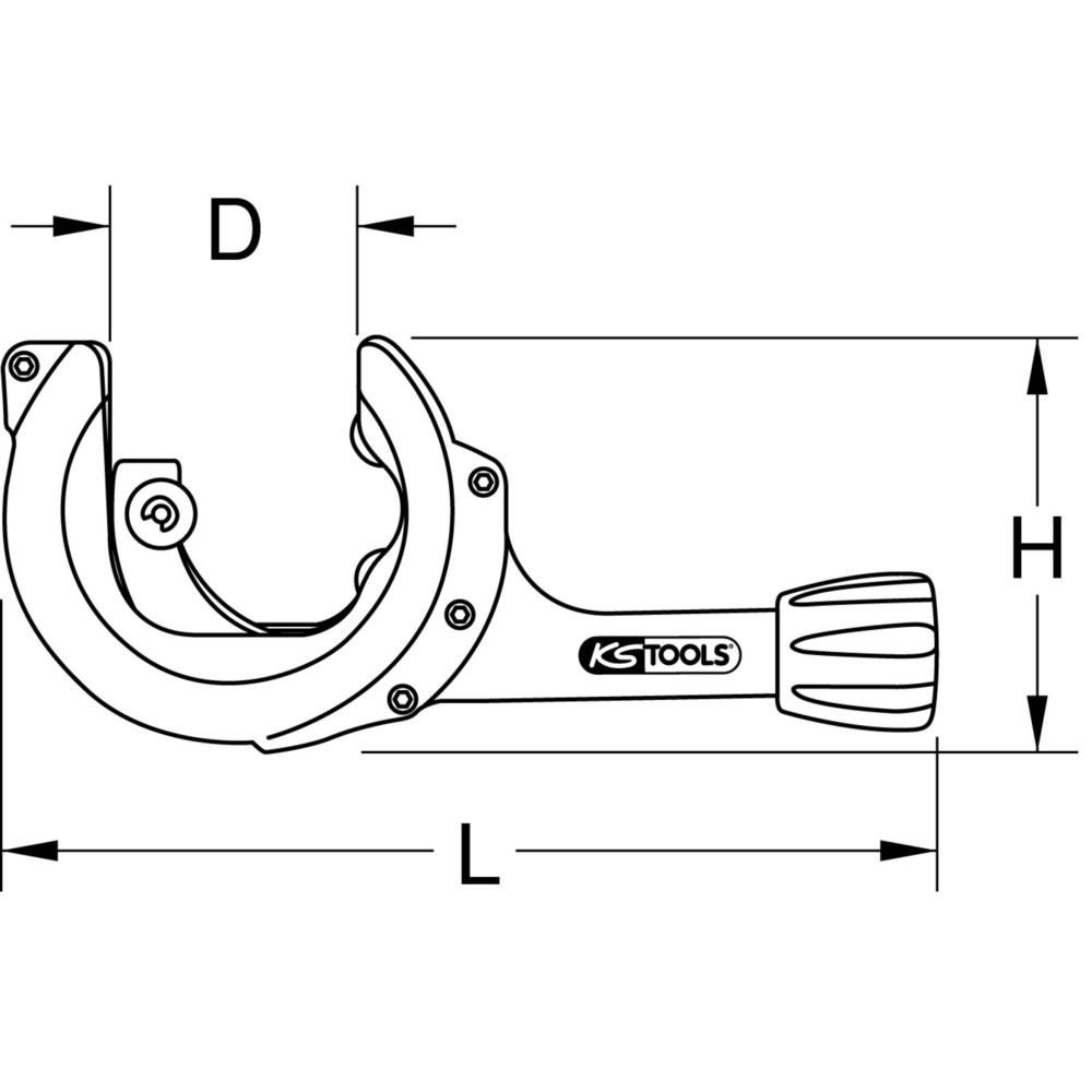 Produktabbildung: KS TOOLS Ratschen-Rohrabschneider, 28-67mm