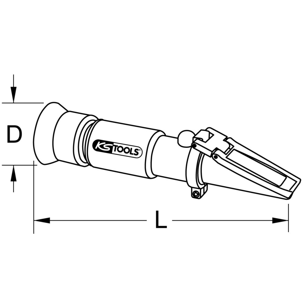 Produktabbildung Nr. 11: KS TOOLS Refraktometer Kühlflüssigkeit / Batteriesäure
