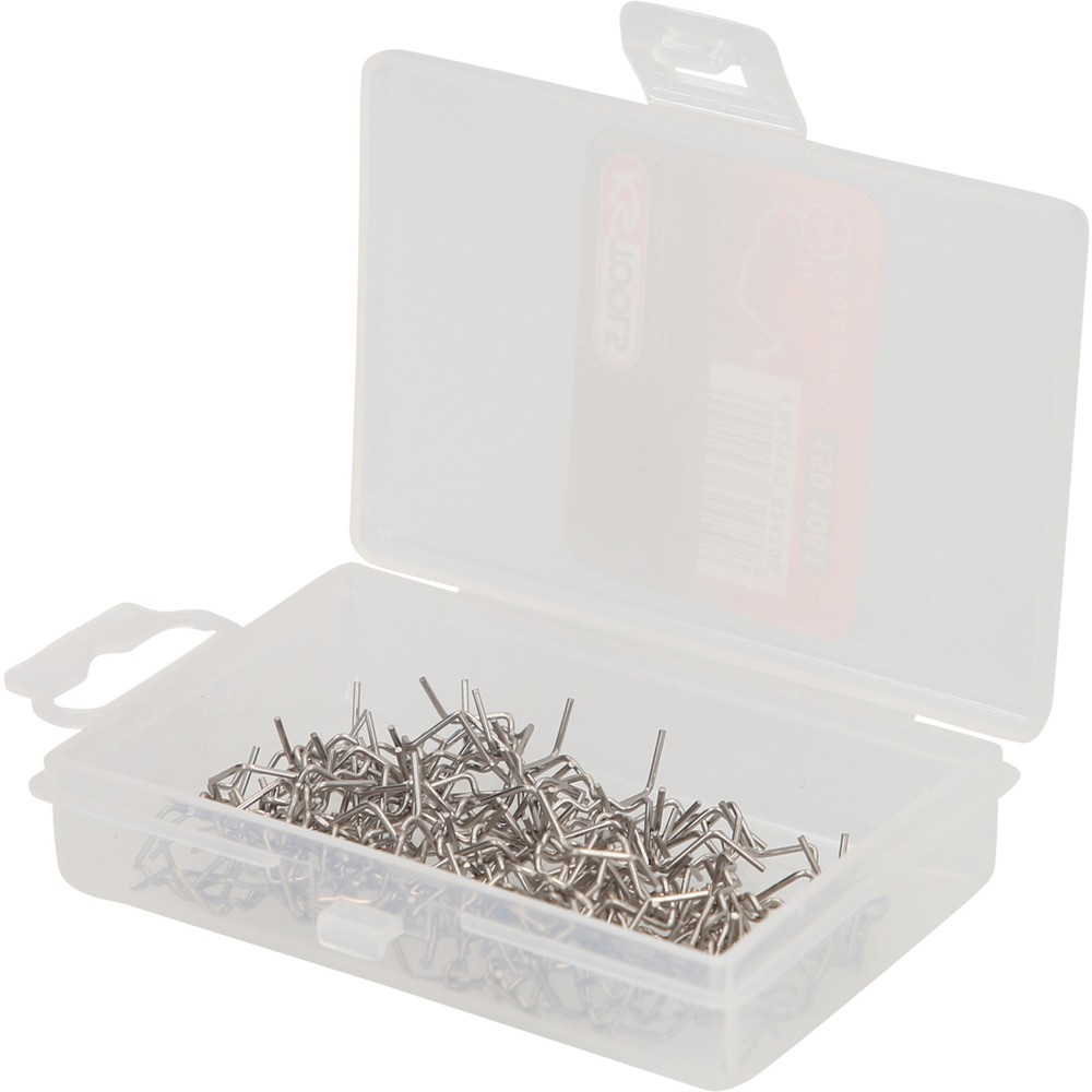 Produktabbildung: KS TOOLS Reparaturklammer abgewinkelte U-Form Ø 0,8 mm, 100 Stück