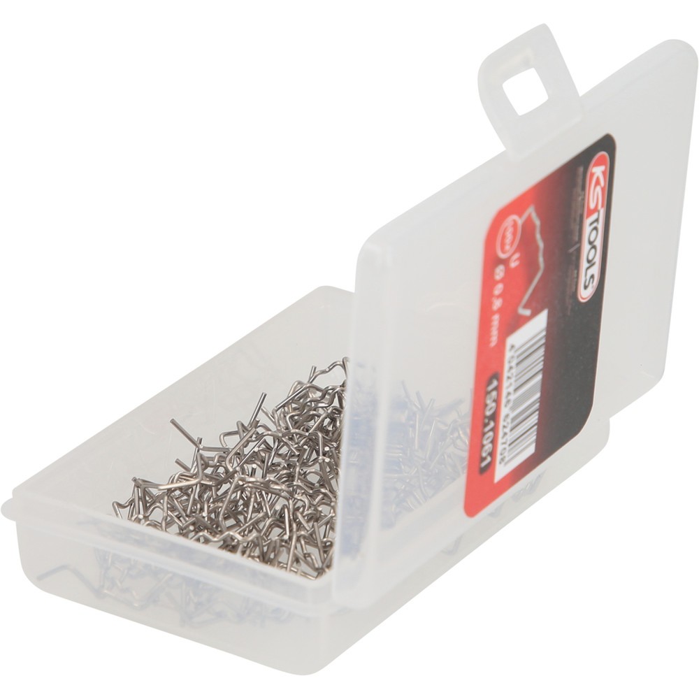 Produktabbildung Nr. 2: KS TOOLS Reparaturklammer abgewinkelte U-Form Ø 0,8 mm, 100 Stück