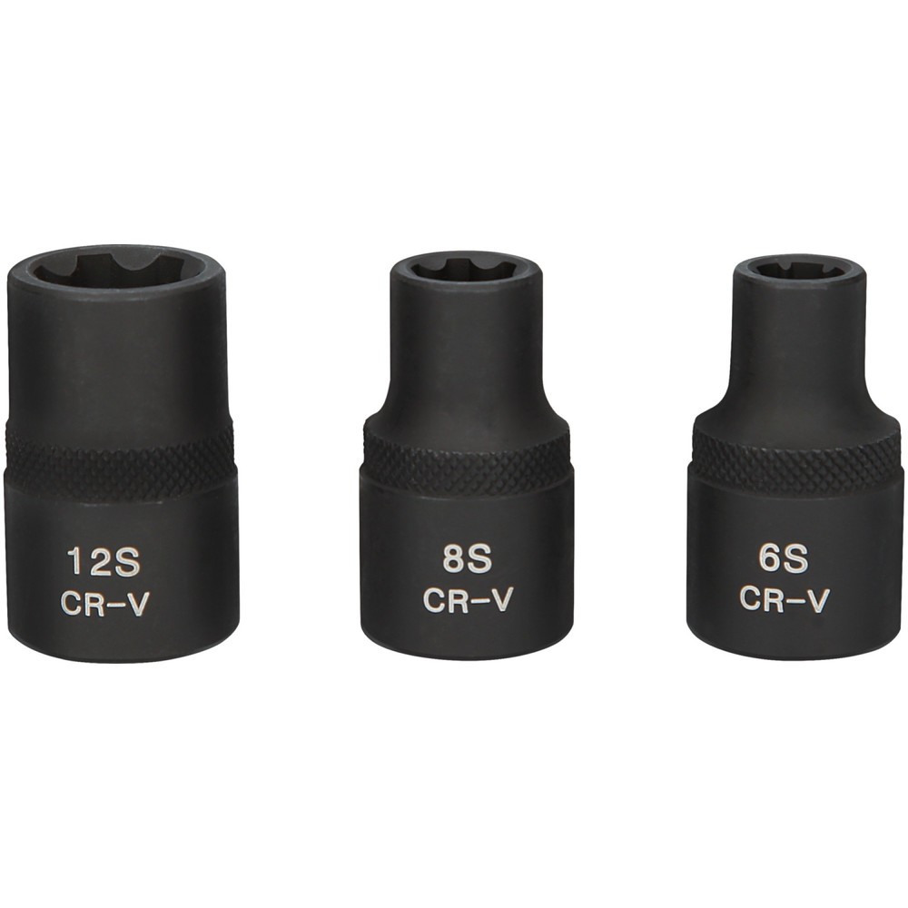 Produktabbildung: KS TOOLS 1/2" RIBE®-Kraft-Stecknuss-Satz, kurz, 3-tlg