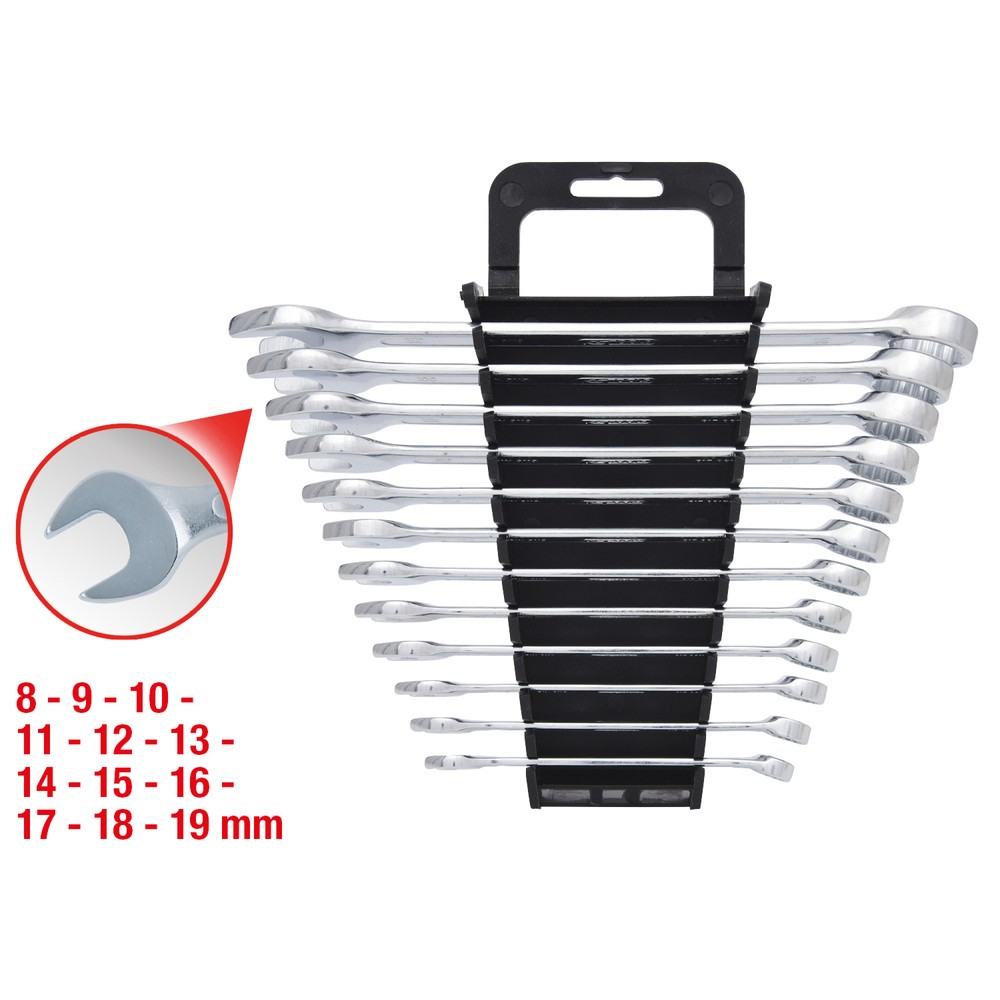 Produktabbildung Nr. 3: KS TOOLS Ringmaulschlüssel-Satz, abgewinkelt, 12-tlg 8-19mm