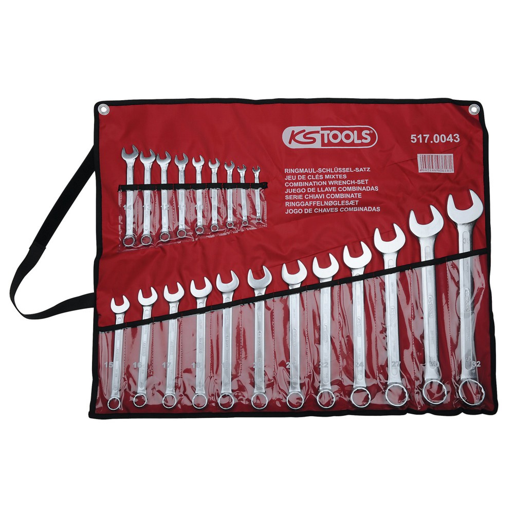 Produktabbildung: KS TOOLS Ringmaulschlüssel-Satz, abgewinkelt, 21-tlg 6-32mm