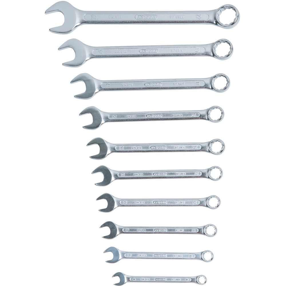 Produktabbildung: KS TOOLS Ringmaulschlüssel-Satz, abgewinkelt, 10-tlg 8-22mm