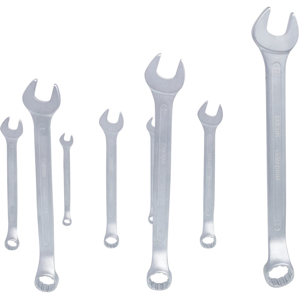 Produktabbildung Nr. 5: KS TOOLS Ringmaulschlüssel-Satz, 8-tlg gekröpft, 8-22mm