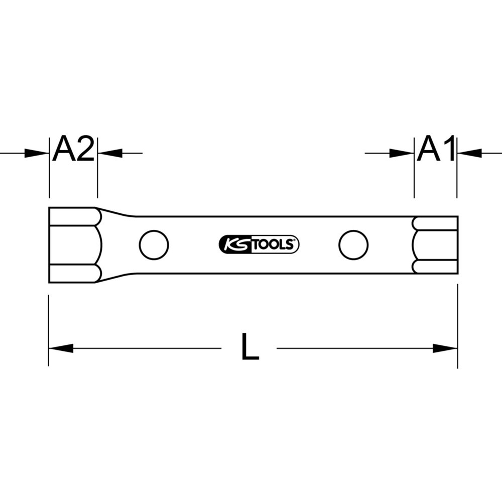 Produktabbildung: KS TOOLS Rohrsteckschlüssel, 10x11mm
