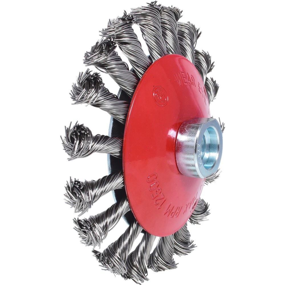 Produktabbildung Nr. 2: KS TOOLS Rostfreie Kegelform-Stahldrahtrundbürste, 0,5mm, Ø 115mm