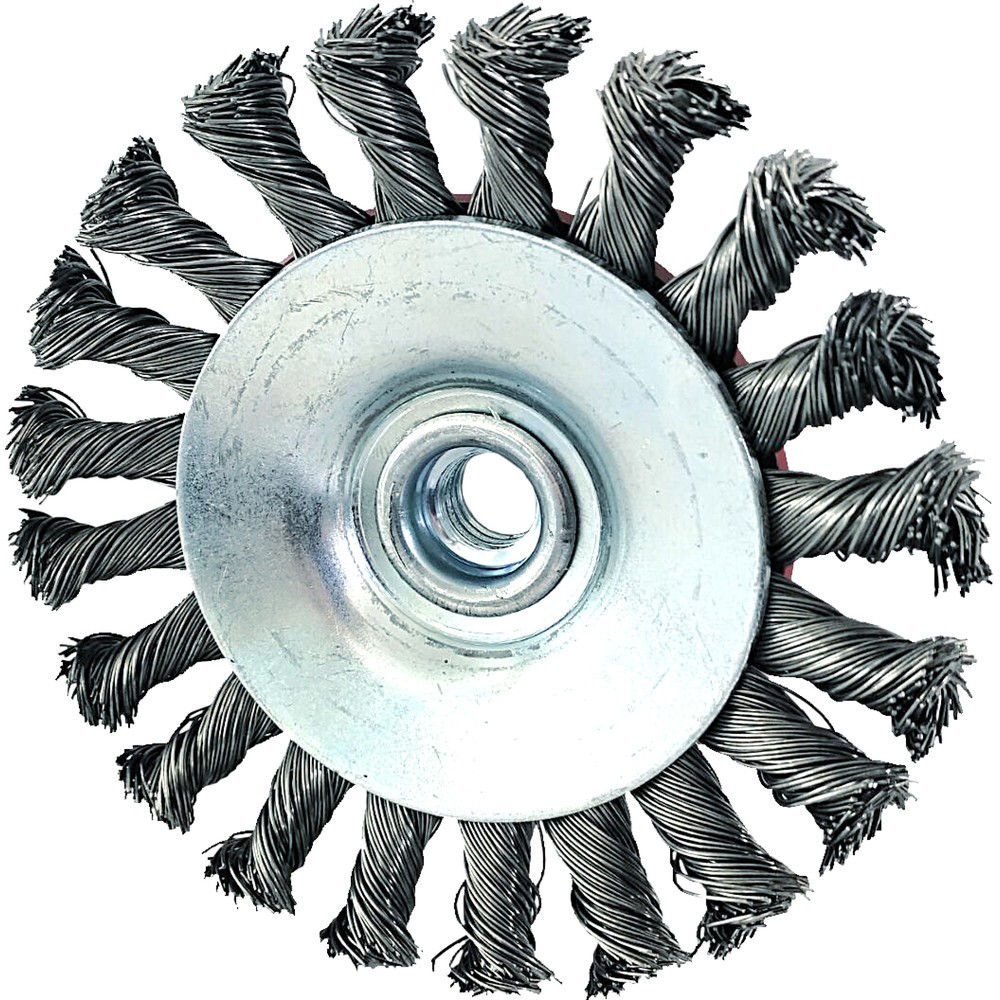 Produktabbildung Nr. 6: KS TOOLS Rostfreie Kegelform-Stahldrahtrundbürste, 0,5mm, Ø 115mm