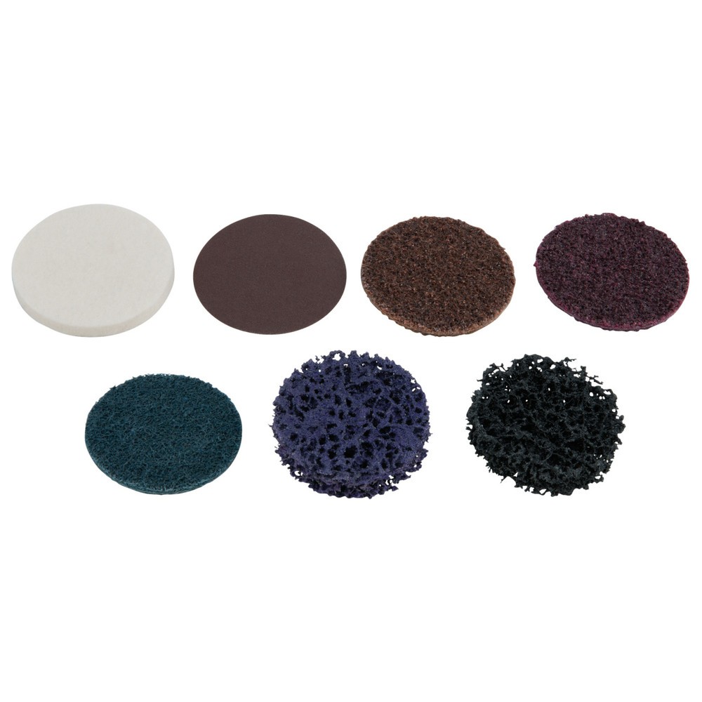Produktabbildung: KS TOOLS Ersatz-Schleifpads, Ø50mm, Strip Rad schwarz, 10er Pack