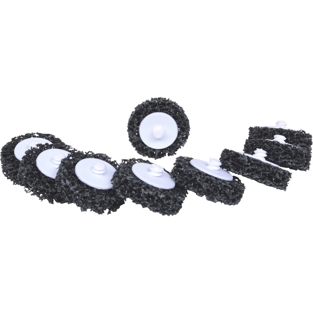 Produktabbildung Nr. 4: KS TOOLS Ersatz-Schleifpads, Ø50mm, Strip Rad schwarz, 10er Pack